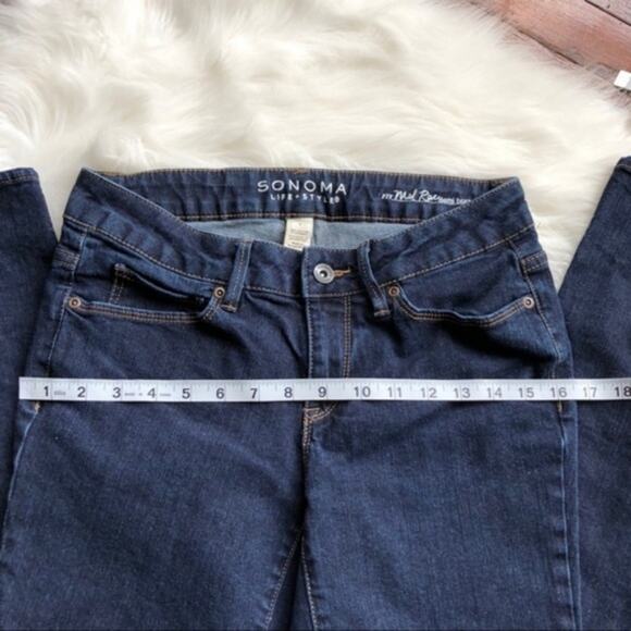 Sonoma Mid Rise Demi Bootcut Jeans Dark Wash 4 - Picture 4 of 7